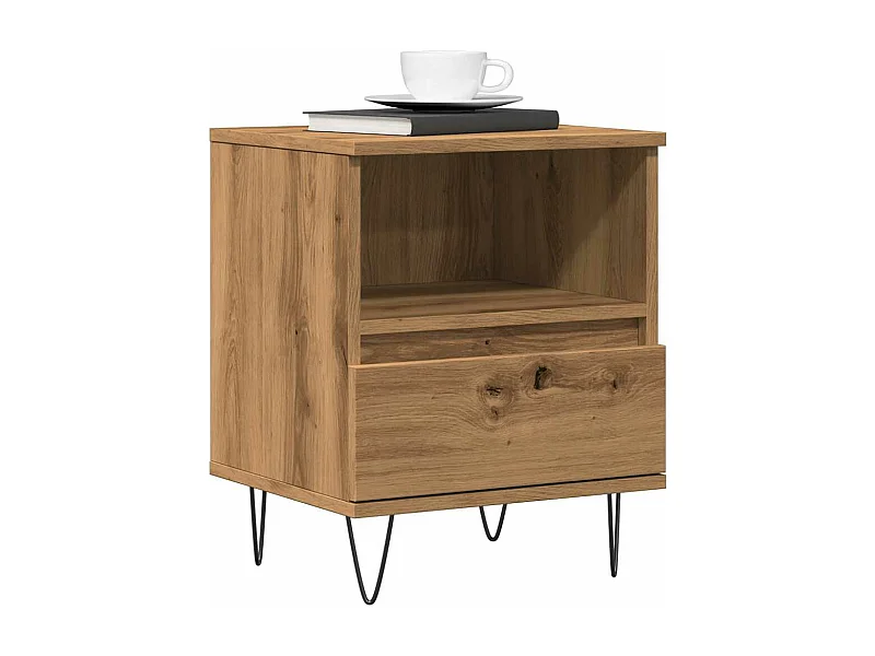 Mesa cabeceira 40x35x50 cm derivados madeira carvalho artisiano