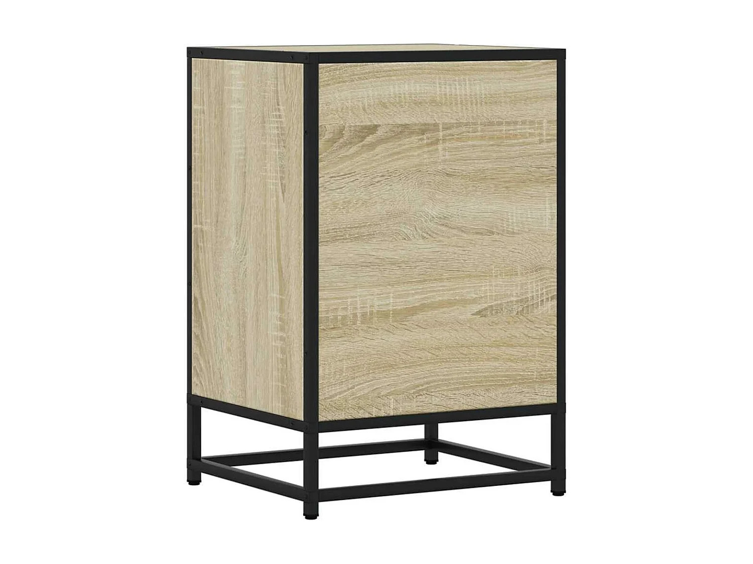 Table de chevet chêne sonoma 40x34,5x60cm bois ingénierie métal