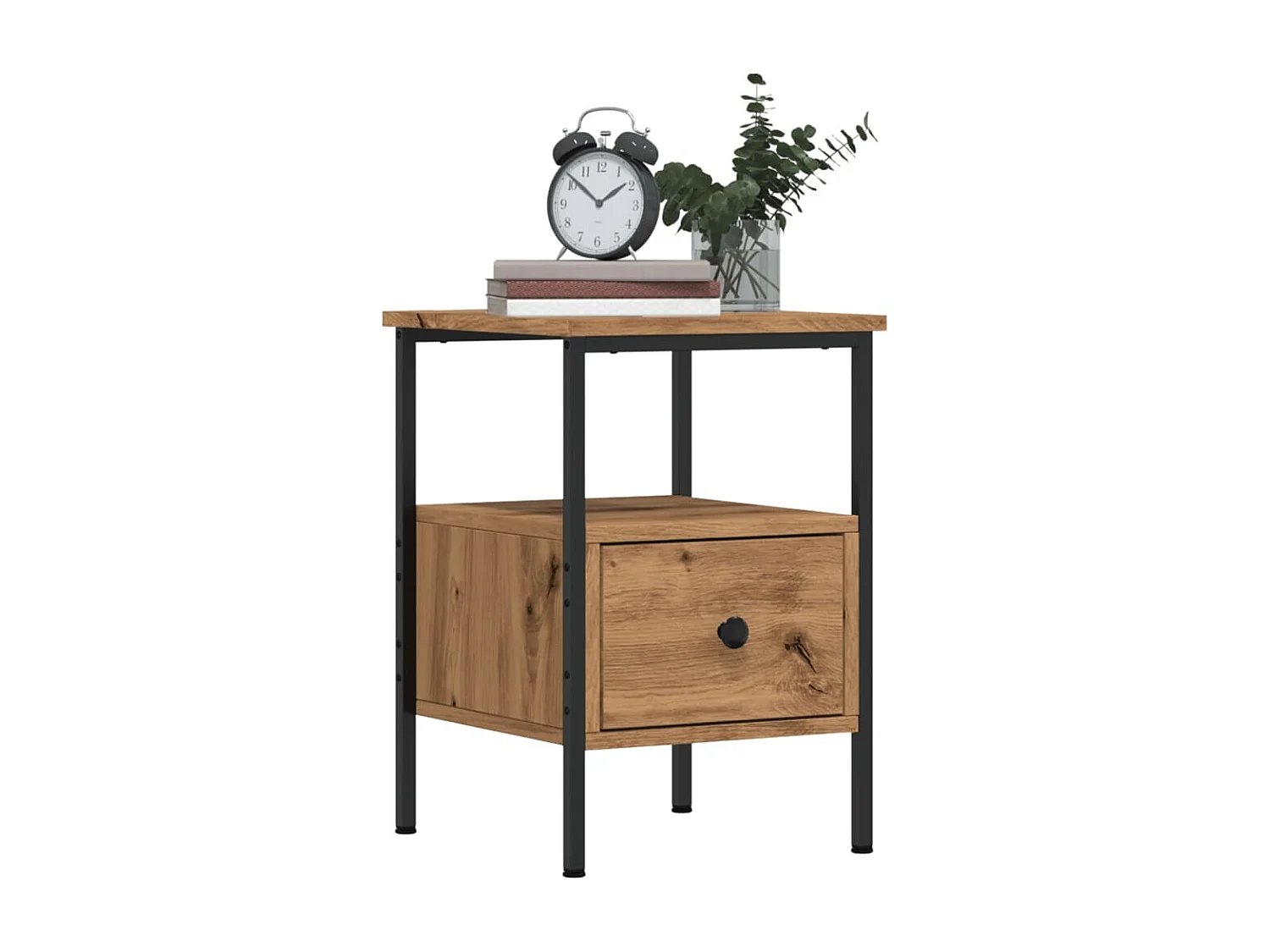 Tables de chevet 2 pièces chêne artisanal bois d'ingénierie