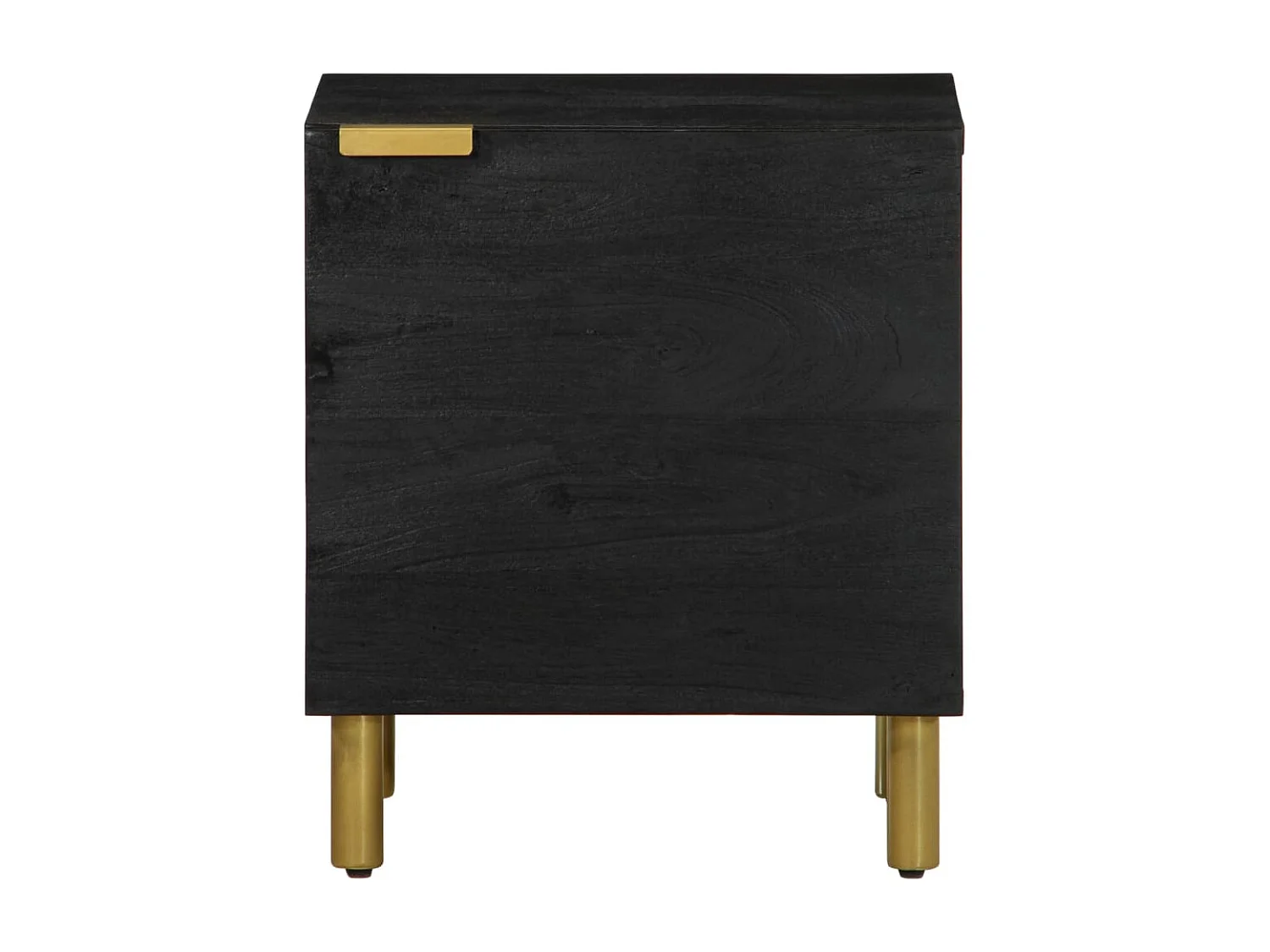 Mesa de cabeceira 40x33x46 cm madeira de mangueira maciça preto