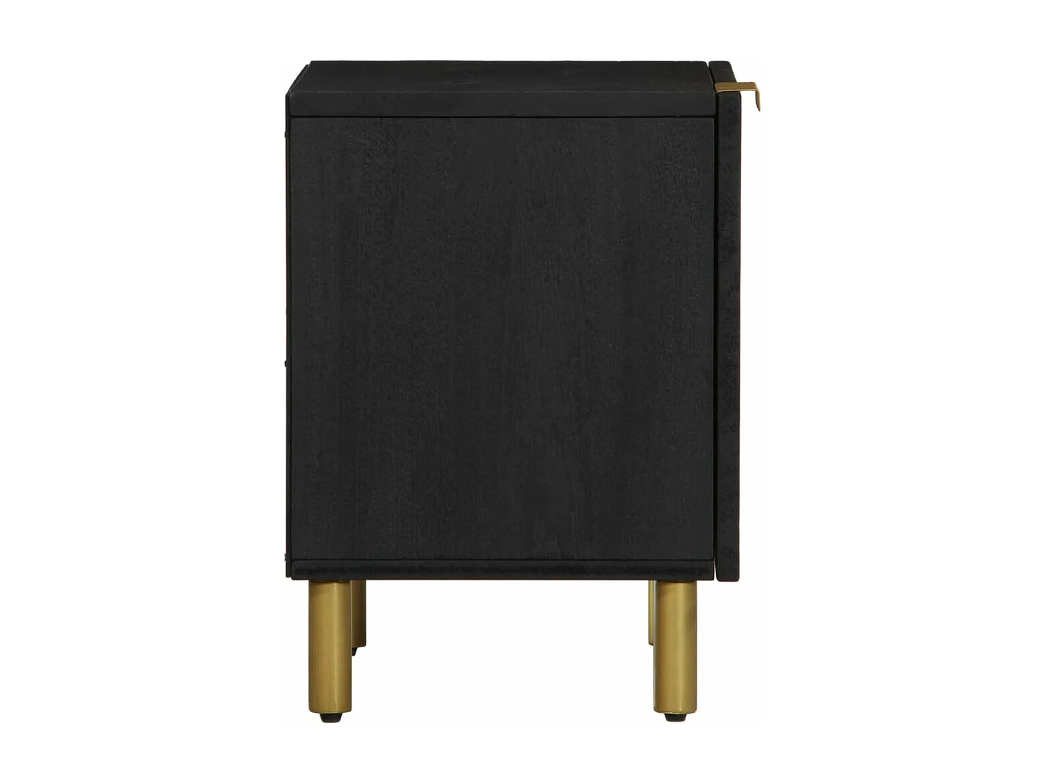 Mesa de cabeceira 40x33x46 cm madeira de mangueira maciça preto