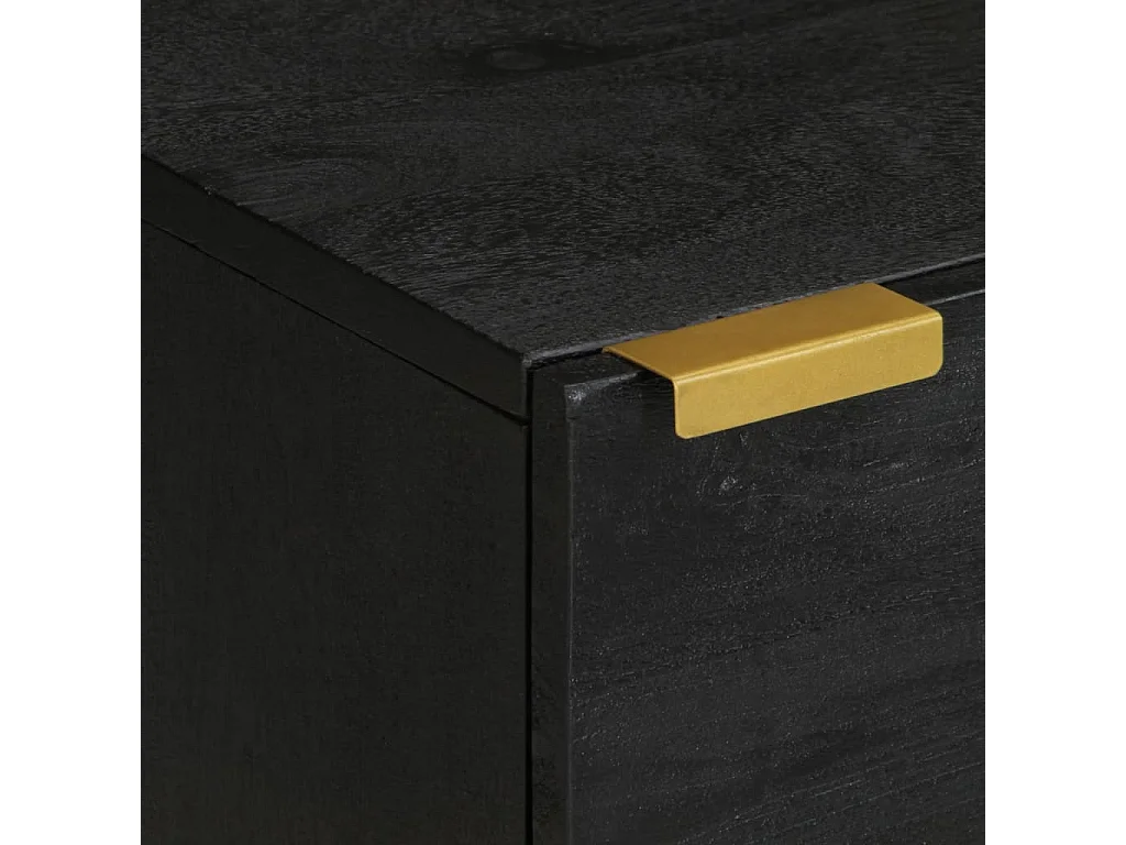 Mesa de cabeceira 40x33x46 cm madeira de mangueira maciça preto