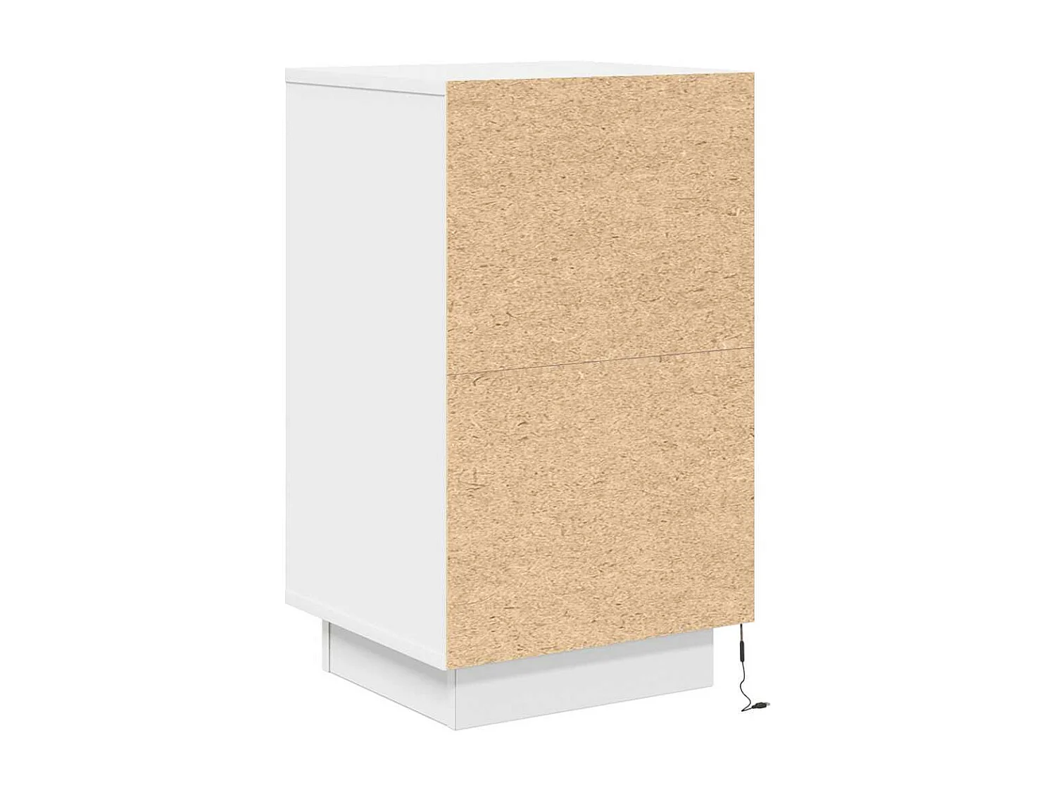 Table de chevet avec lumières LED blanc 38x34x65 cm