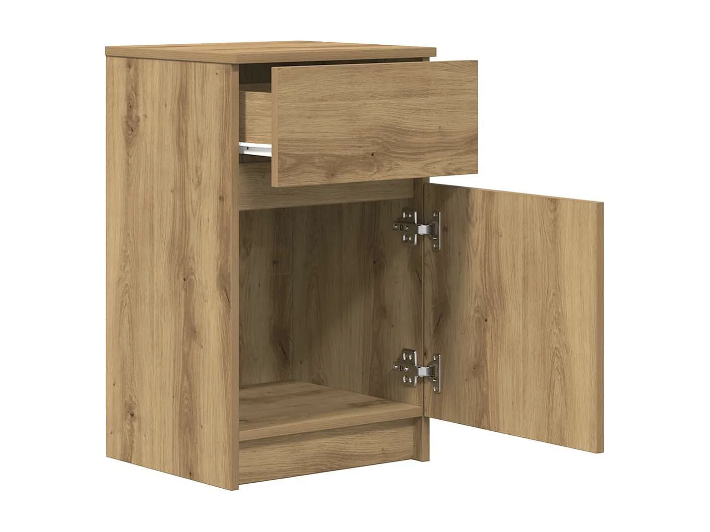 Mesita de noche madera de ingeniería roble artisian 39x35x65 cm