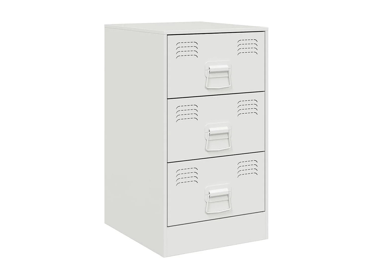 Mesa de cabeceira 34,5x39x62 cm aço branco