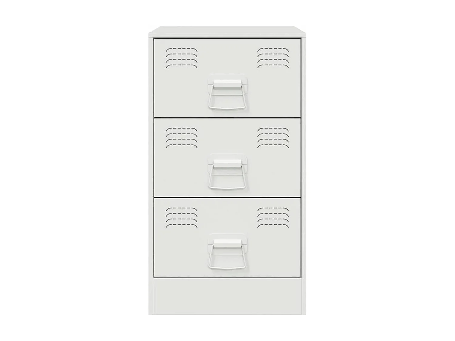 Mesa de cabeceira 34,5x39x62 cm aço branco