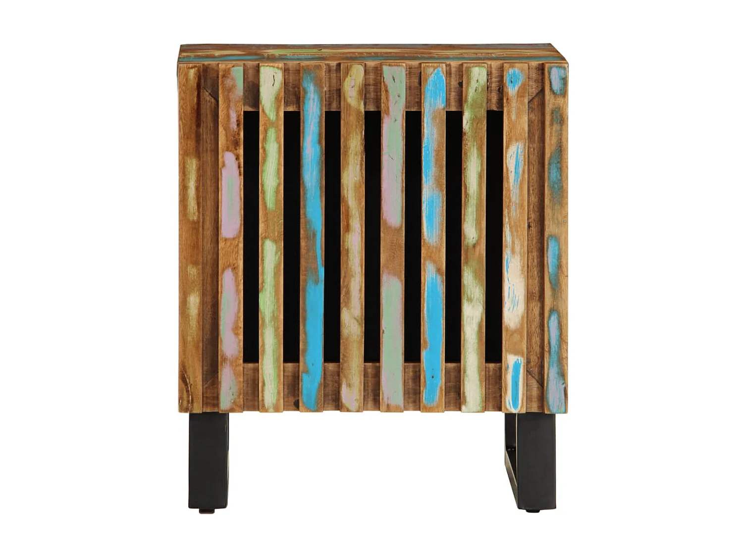 Mesa de cabeceira 40x33x46 cm madeira recuperada maciça