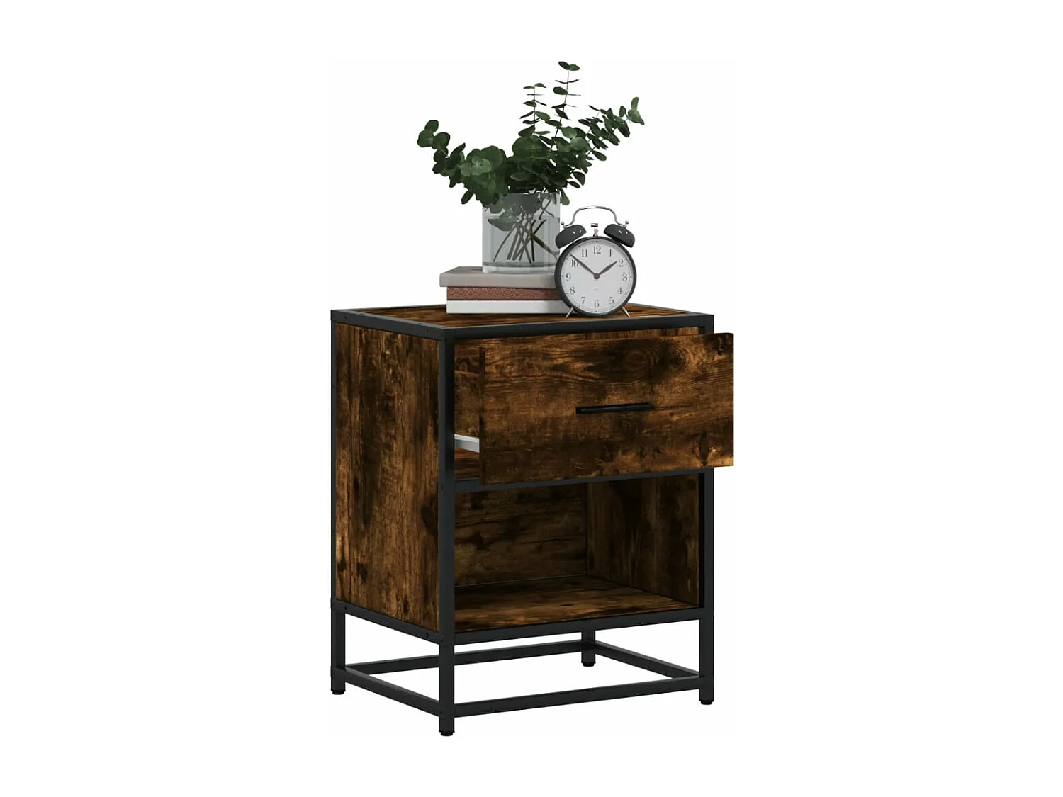 Tables de chevet 2 pièces chêne fumé 40x31x50 cm bois ingénierie