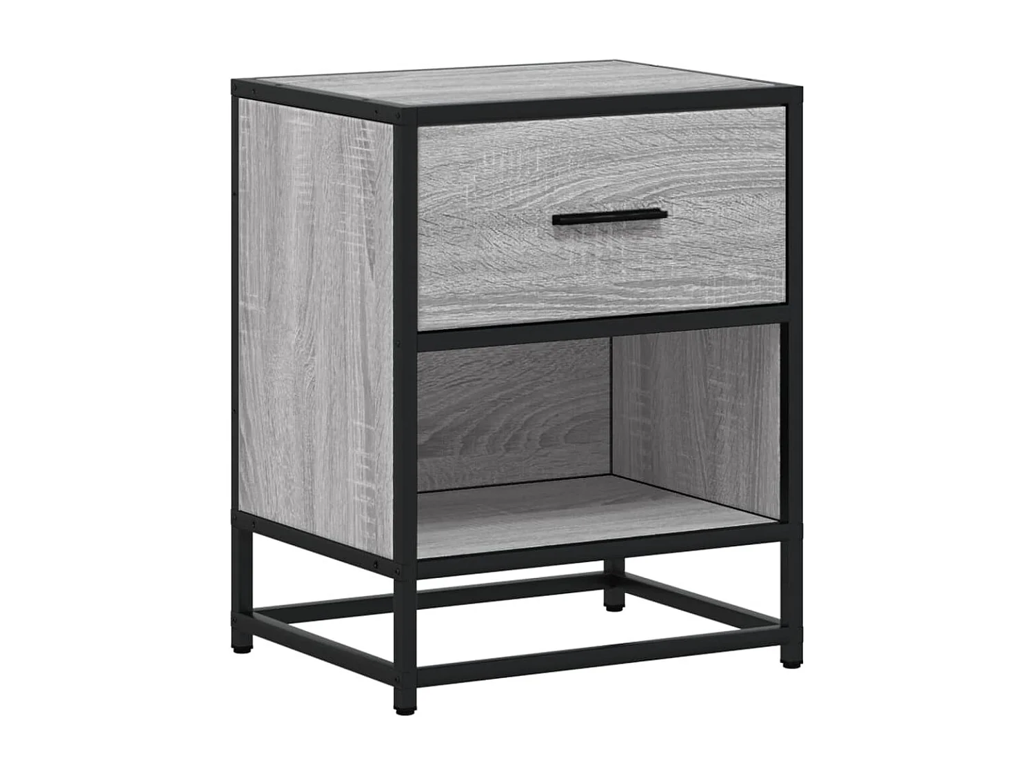 Table de chevet sonoma gris 40x31x50 cm bois d'ingénierie