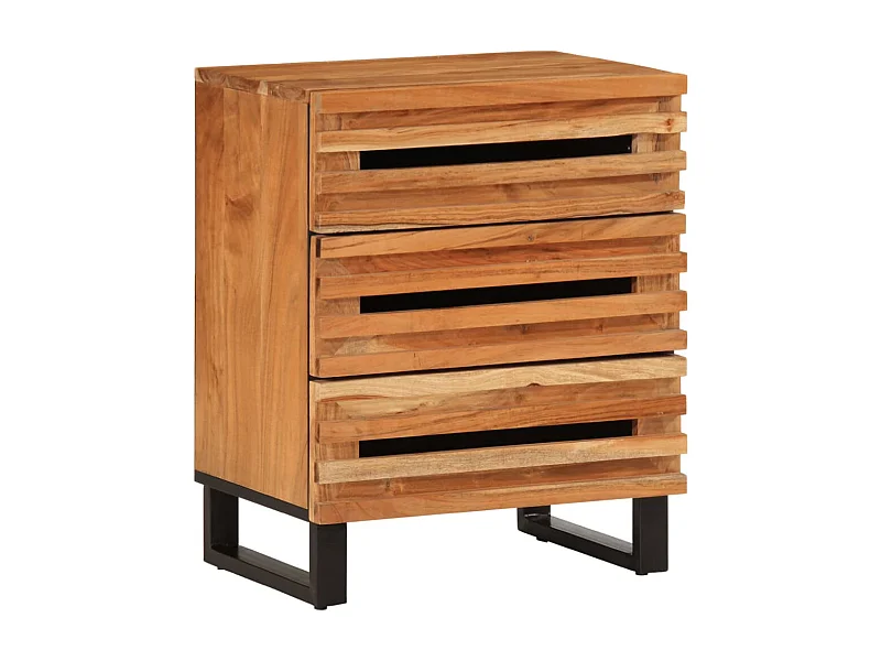 Table de chevet 50x34x62 cm bois d'acacia solide