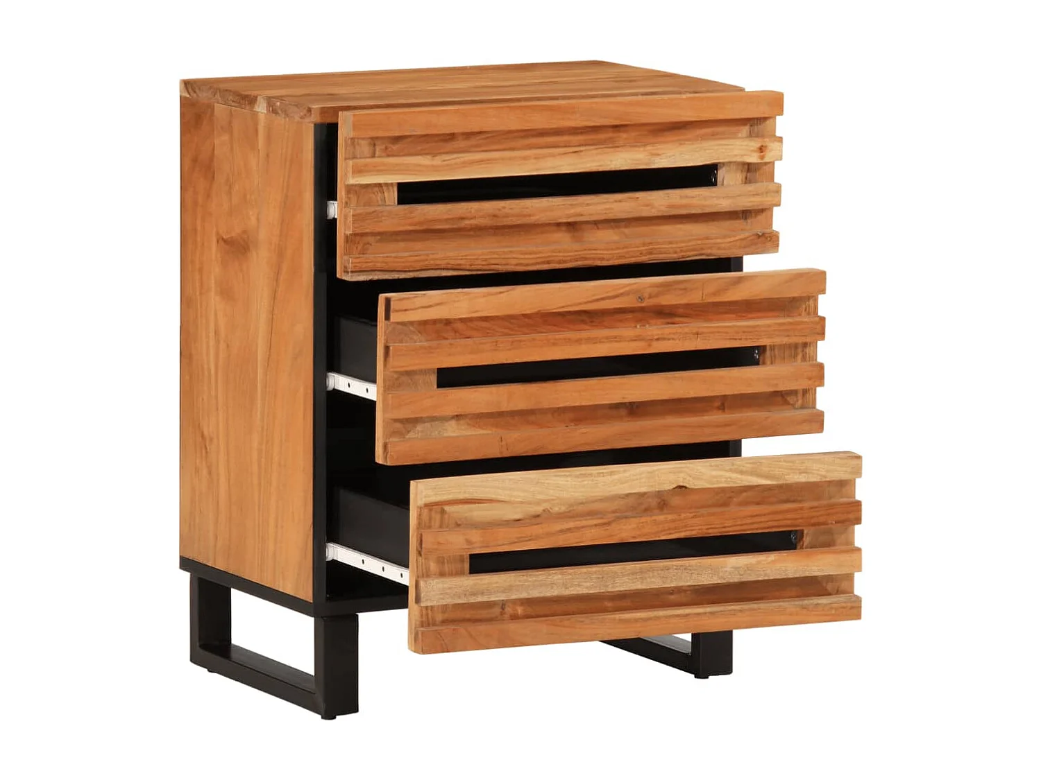 Table de chevet 50x34x62 cm bois d'acacia solide