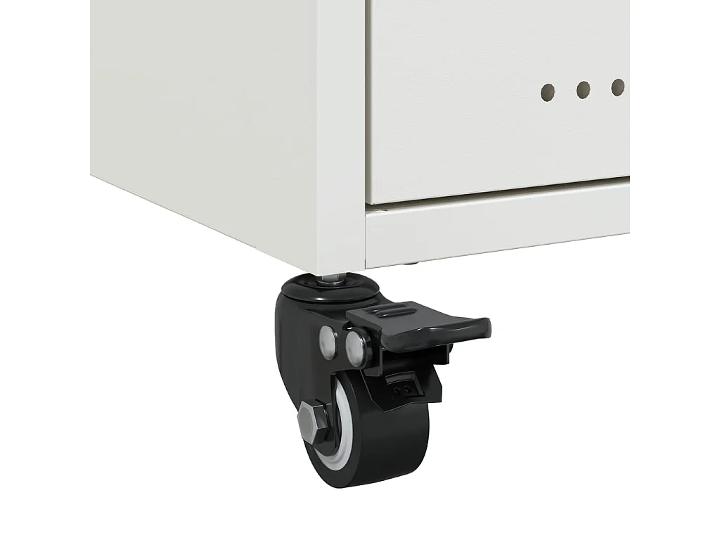 Tables de chevet 2 pièces blanc 36x39x43,5 cm acier