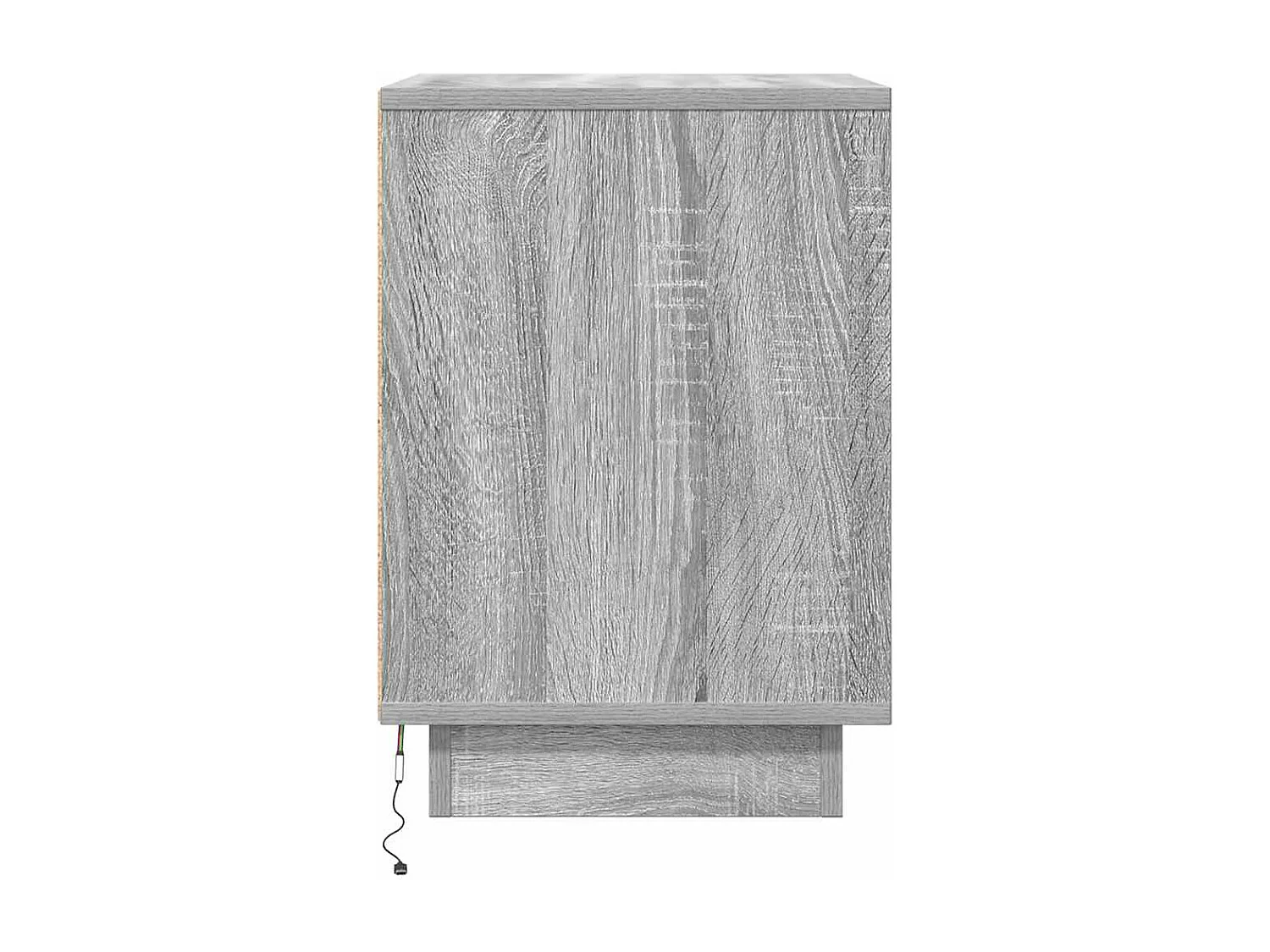 Table de chevet avec lumières LED sonoma gris 38x34x50 cm