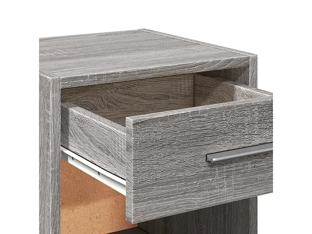 Table de chevet sonoma gris 35x34x65 cm bois d'ingénierie