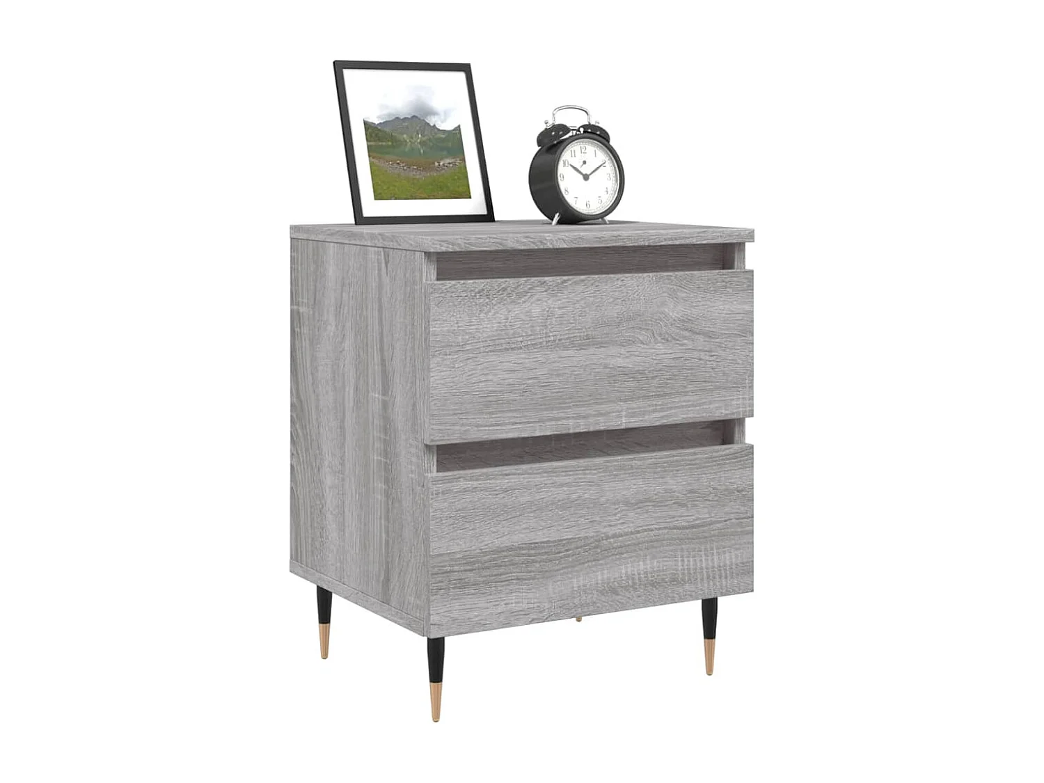 Table de chevet sonoma gris 40x35x50 cm bois d’ingénierie