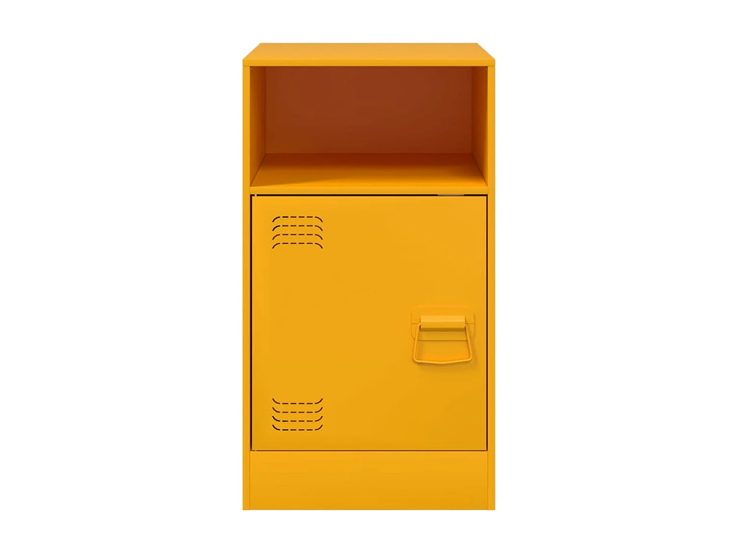 Table de chevet jaune moutarde 34,5x39x62 cm acier