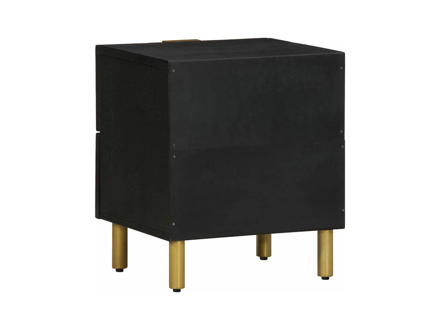 Tables de chevet 2 pièces noir 40x33x46 cm bois de manguier solide