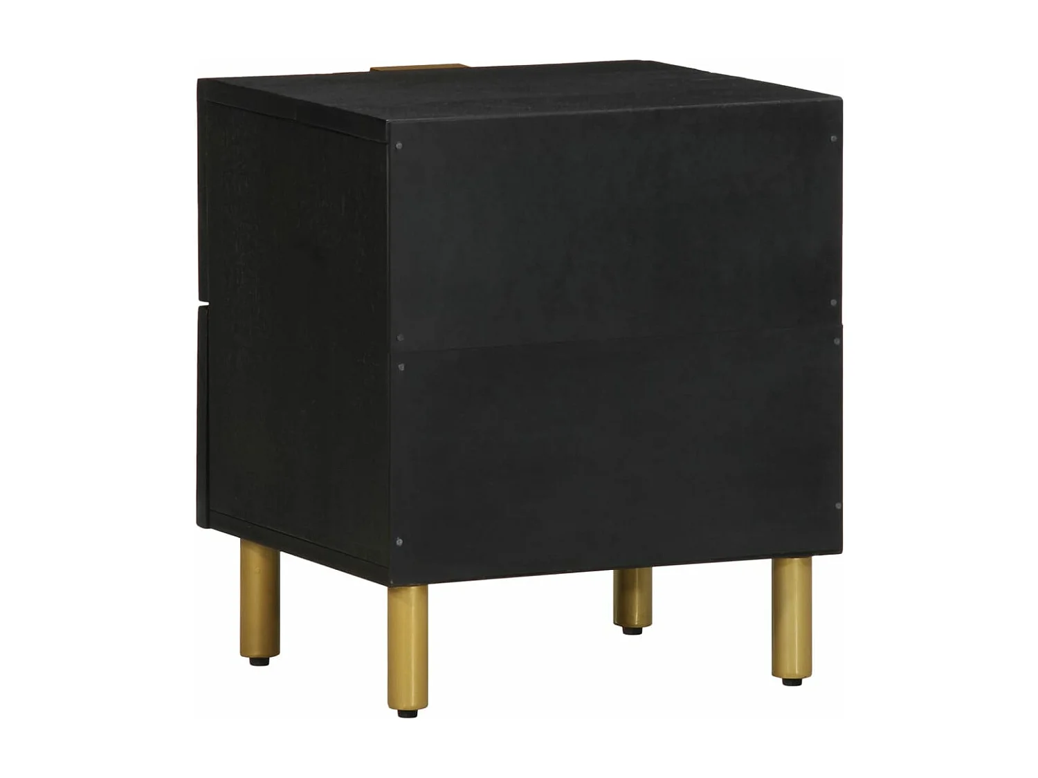 Tables de chevet 2 pièces noir 40x33x46 cm bois de manguier solide