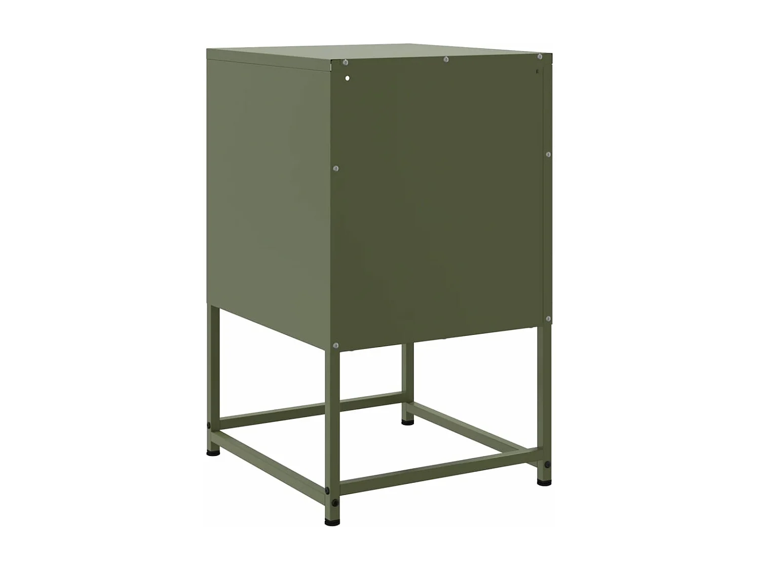 Tables de chevet 2 pièces vert olive 36x39x60,5 cm acier