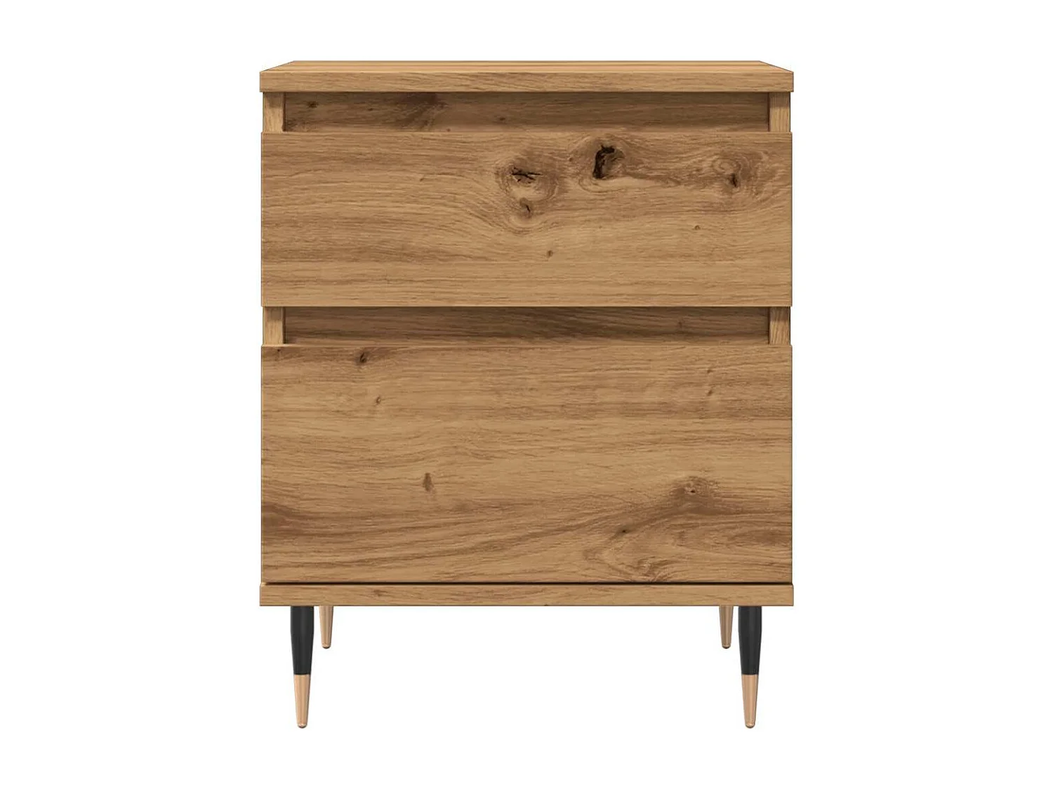 Nachtkastjes 2 st 40x35x50cm bewerkt hout artisanaal eikenkleur