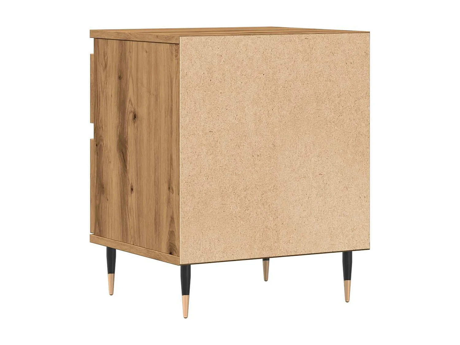 Nachtkastjes 2 st 40x35x50cm bewerkt hout artisanaal eikenkleur