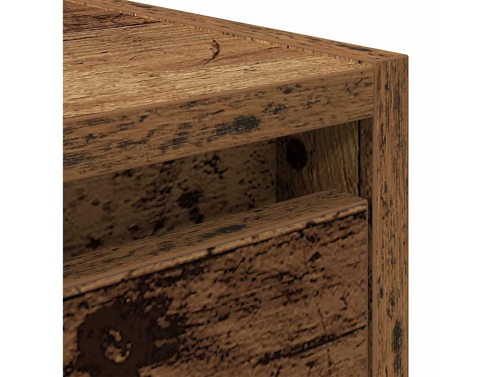 Nachtkastjes wandgemonteerd 2 st 38x34x40 cm oud houtkleurig