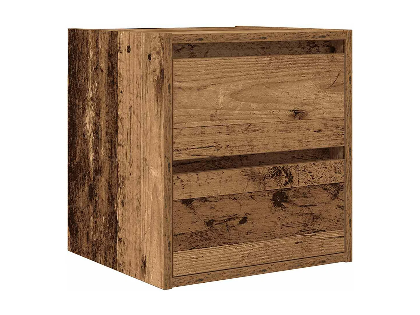 Tables de chevet murales 2 pièces vieux bois 38x34x40 cm