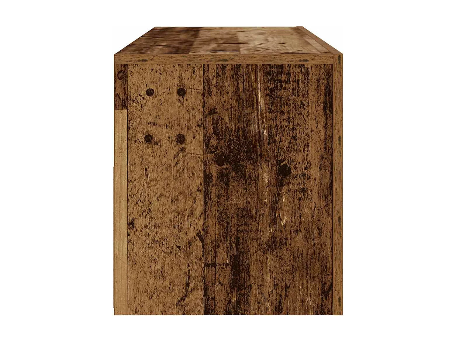 Tables de chevet 2 pièces avec LED vieux bois 60x35x40 cm