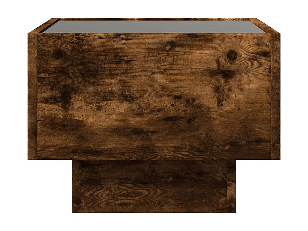 Nachtkastje met Infinity LED 40x40x30 cm gerookt eikenkleurig