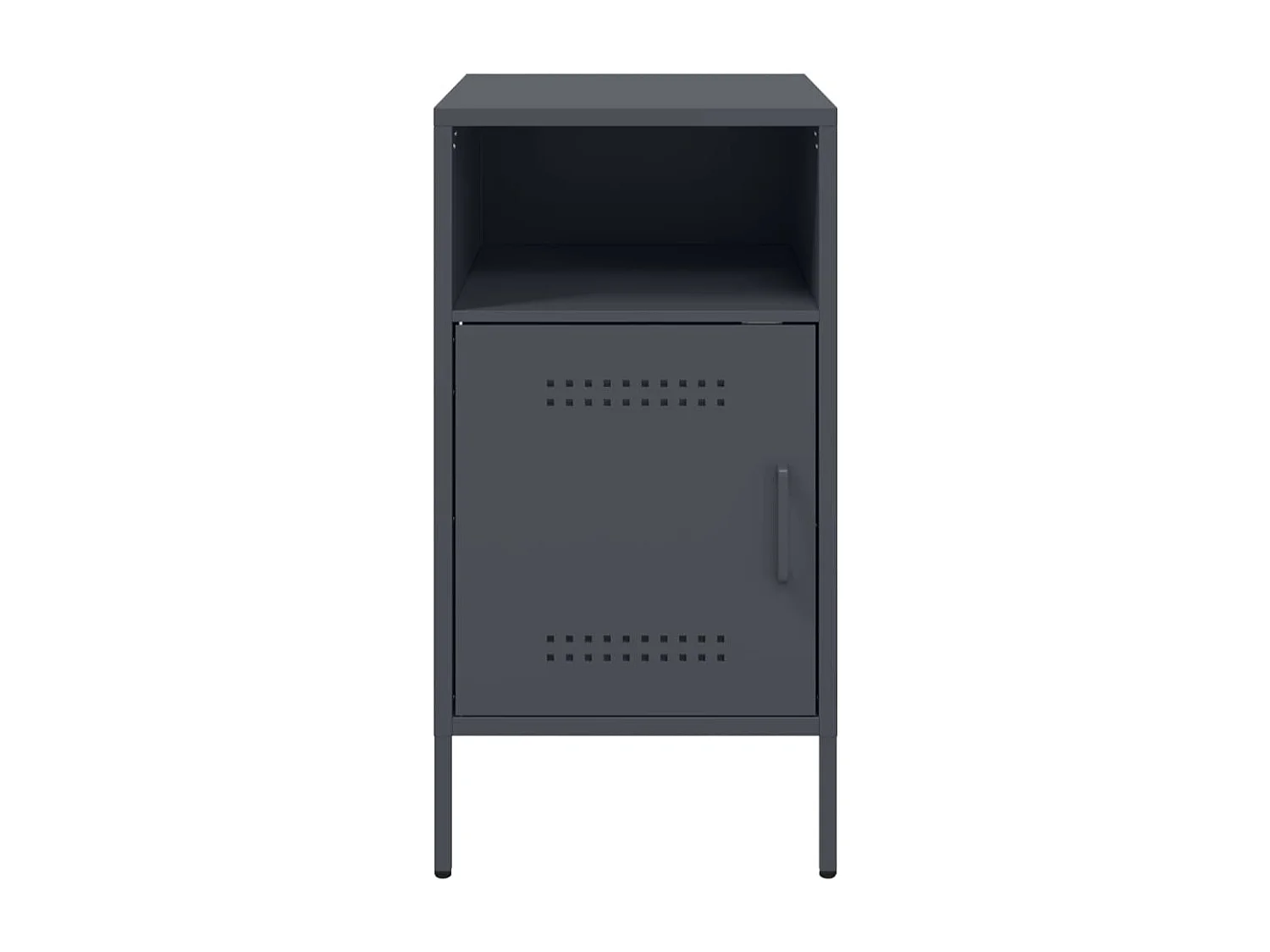 Table de chevet anthracite 36x39x68 cm acier laminé à froid