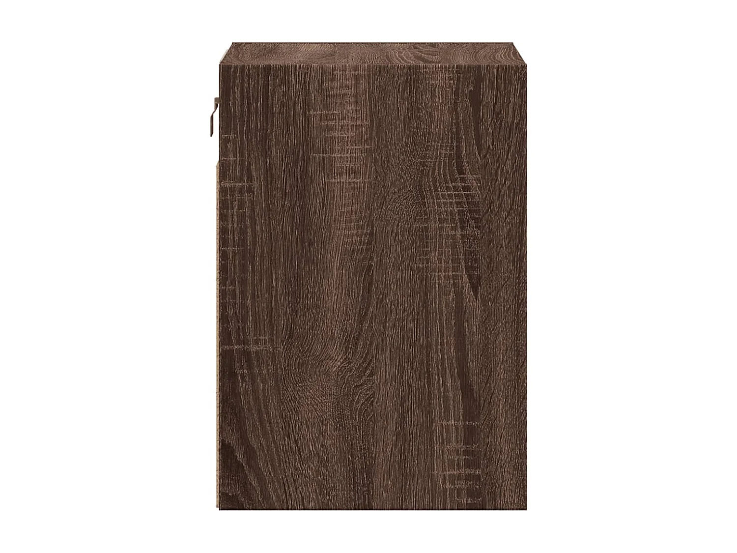 Table de chevet murale avec lumières LED chêne marron