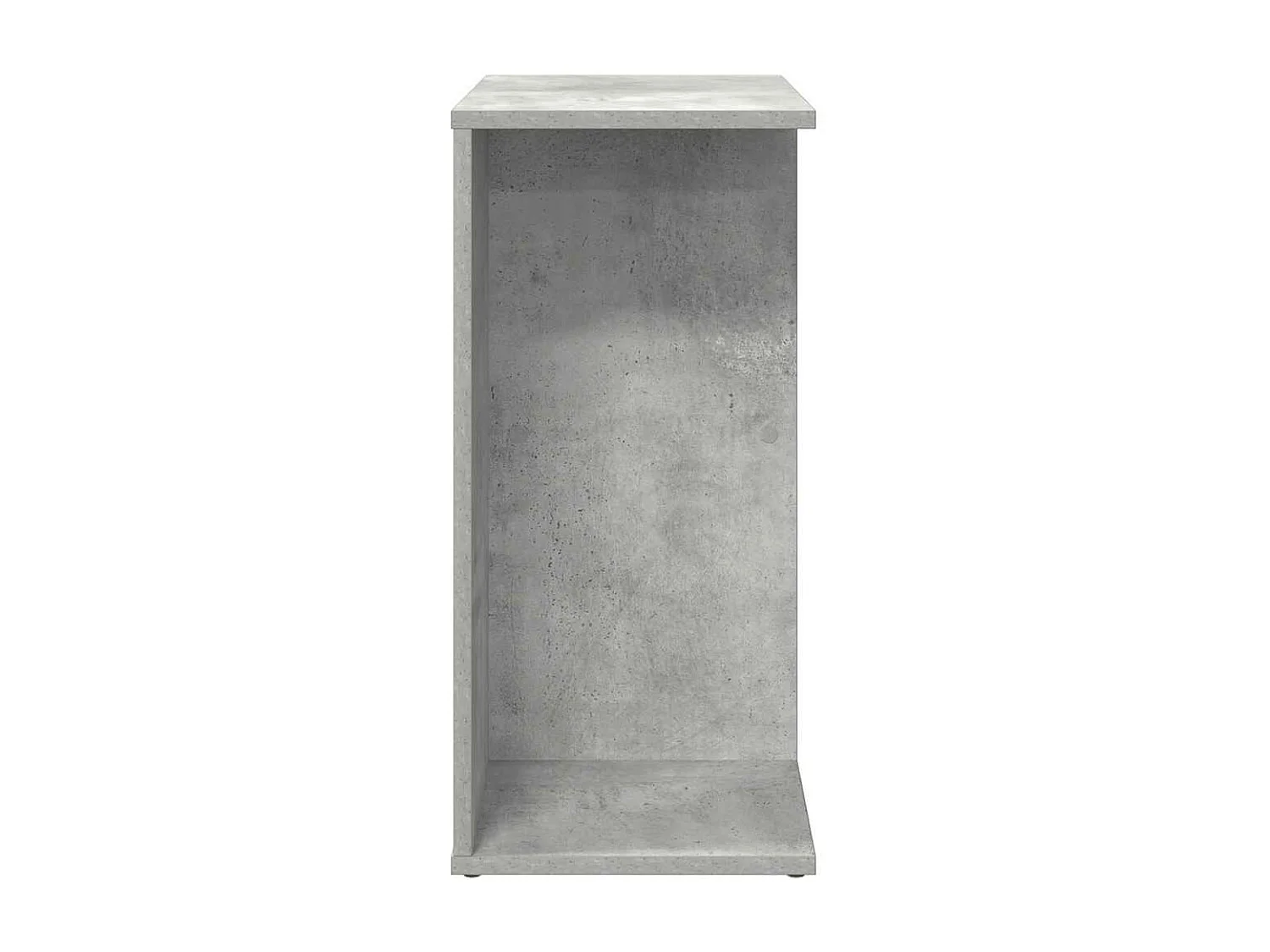 Mesita de noche madera contrachapada gris hormigón 46,5x29x61cm