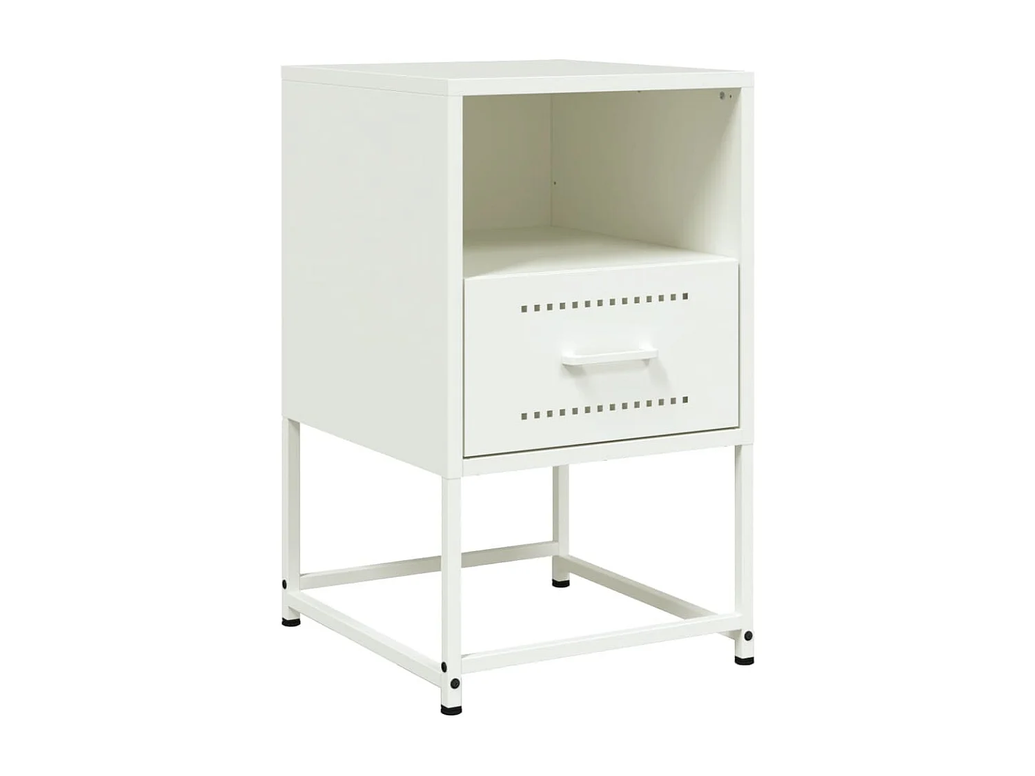 Nachtkastjes 2 st 36x39x60,5 cm staal wit