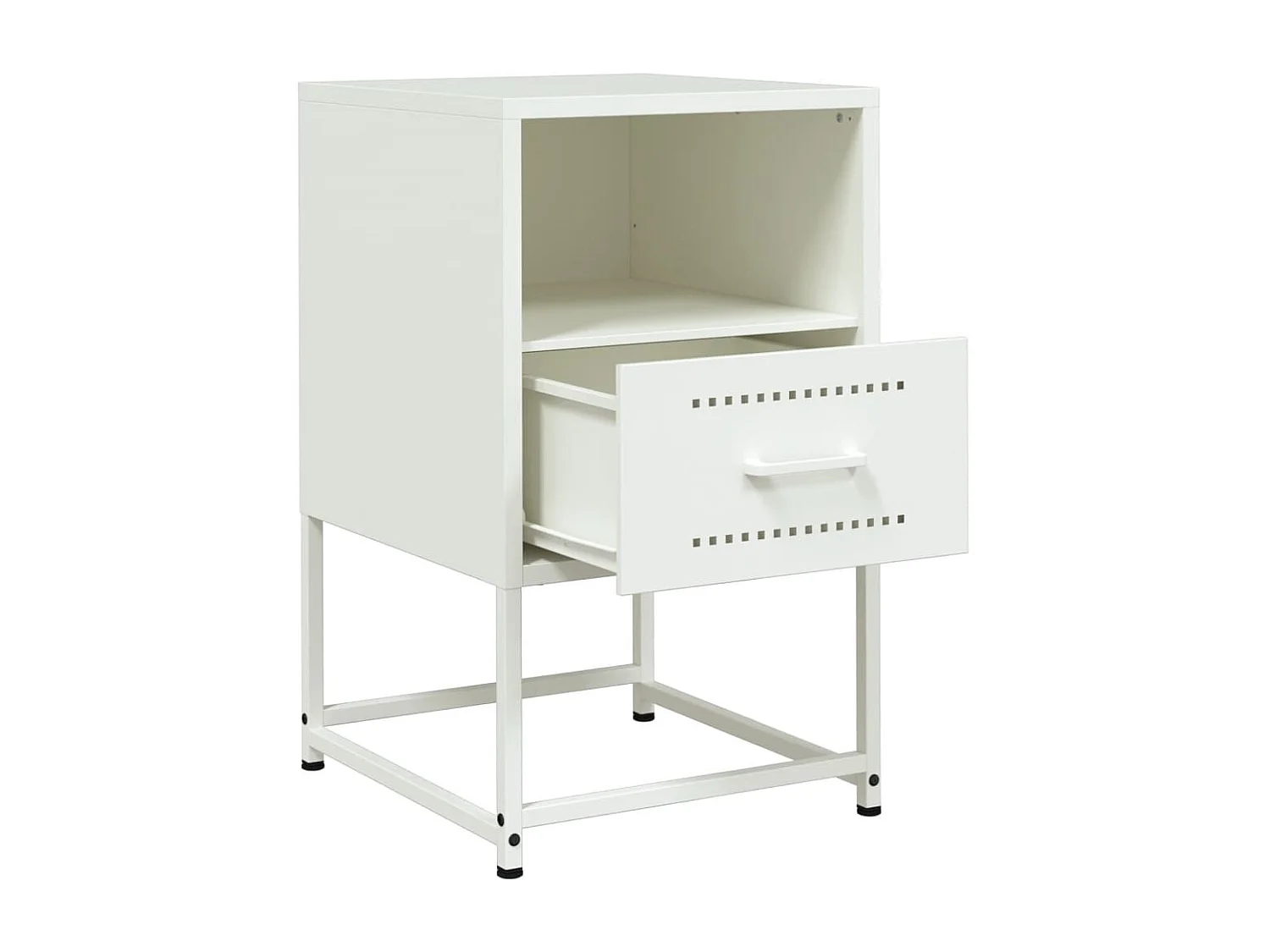 Nachtkastjes 2 st 36x39x60,5 cm staal wit