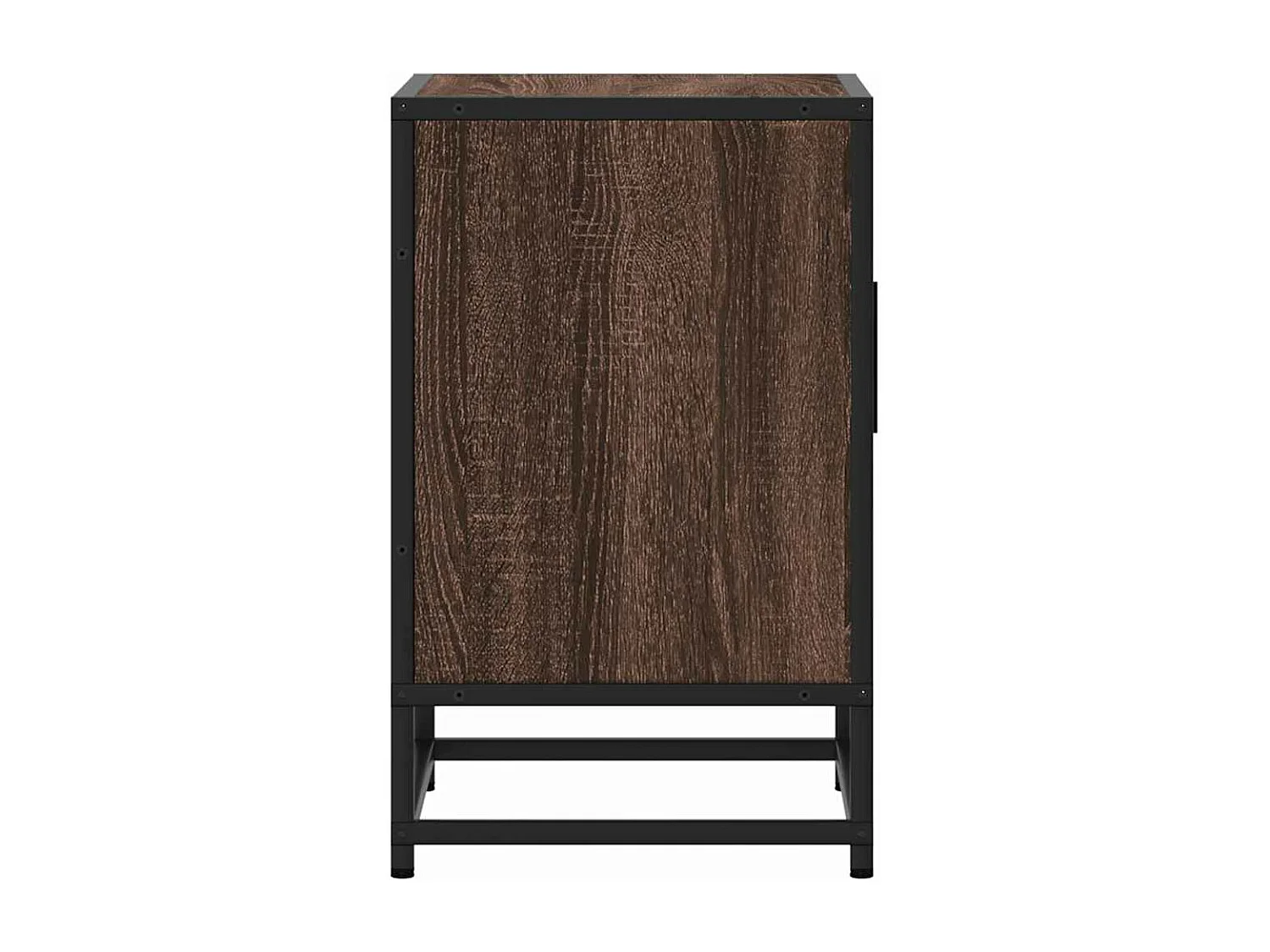 Nachtkastjes 2 st 40x31x50cm bewerkt hout en metaal bruin eiken