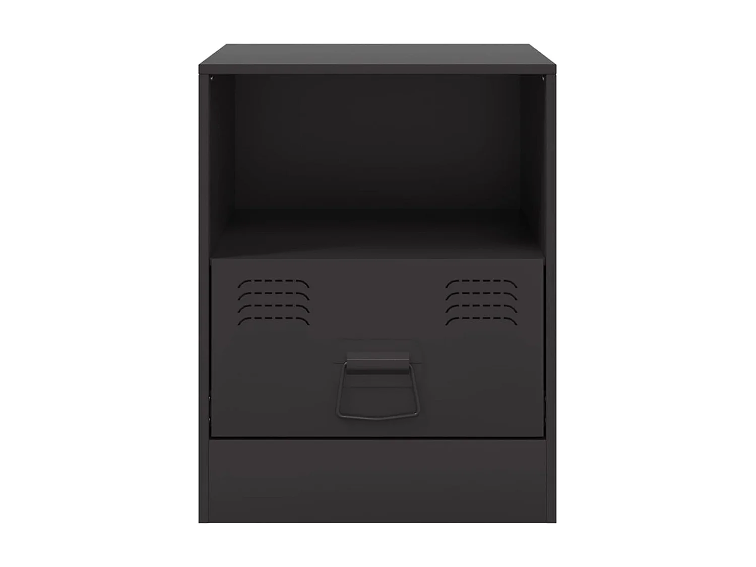 Tables de chevet 2 pièces noir 34,5x39x44 cm acier