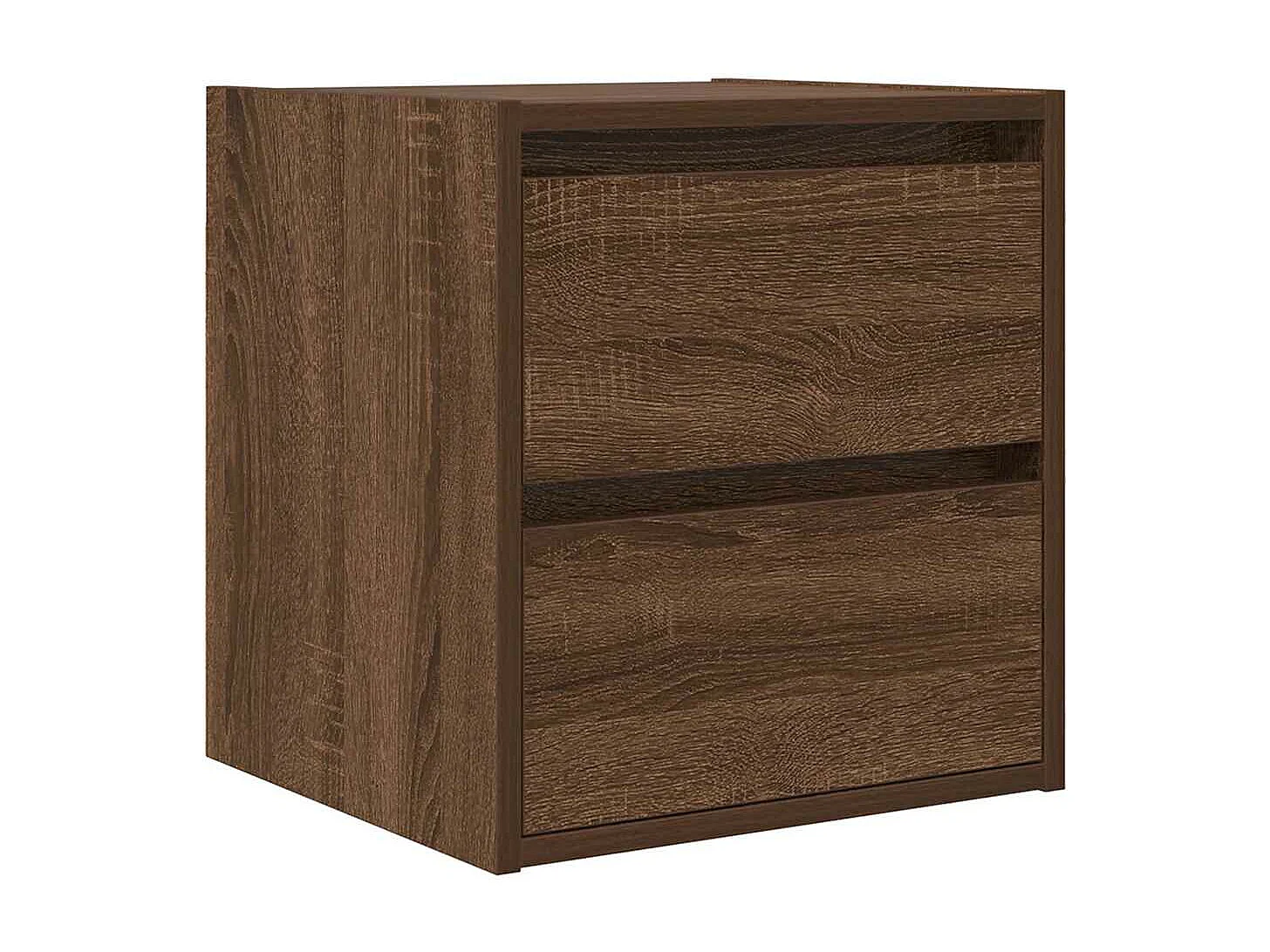 Table de chevet murale chêne marron 38x34x40 cm