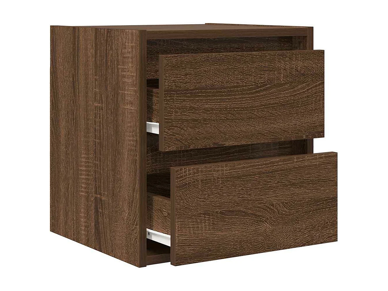 Table de chevet murale chêne marron 38x34x40 cm