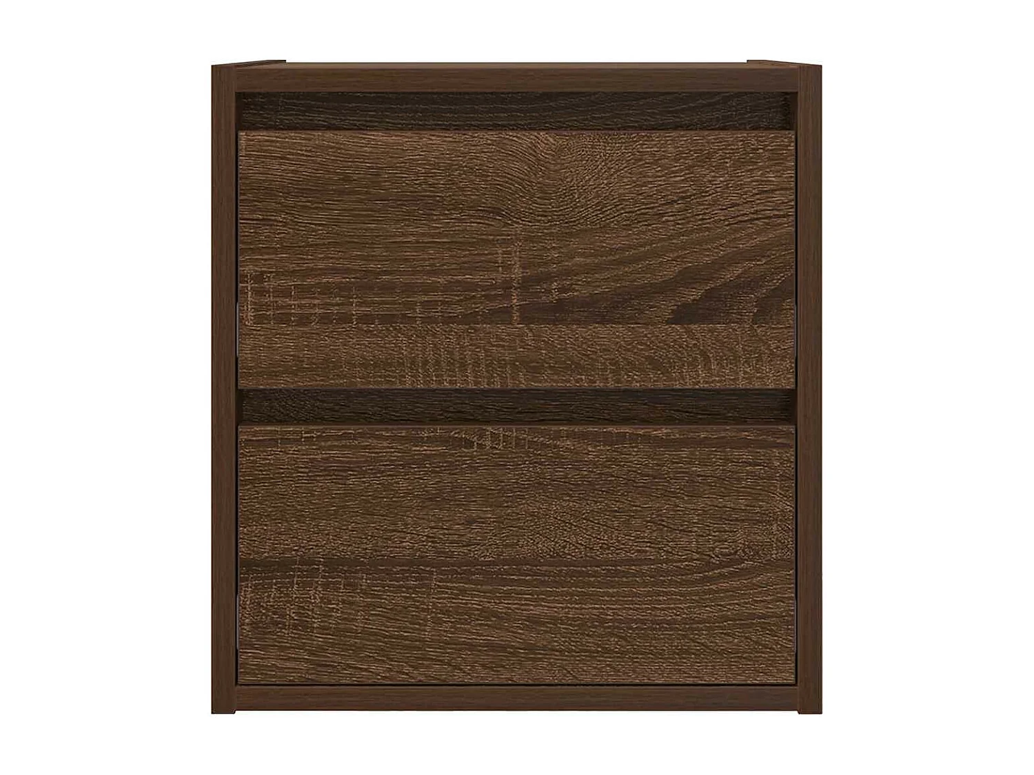 Table de chevet murale chêne marron 38x34x40 cm