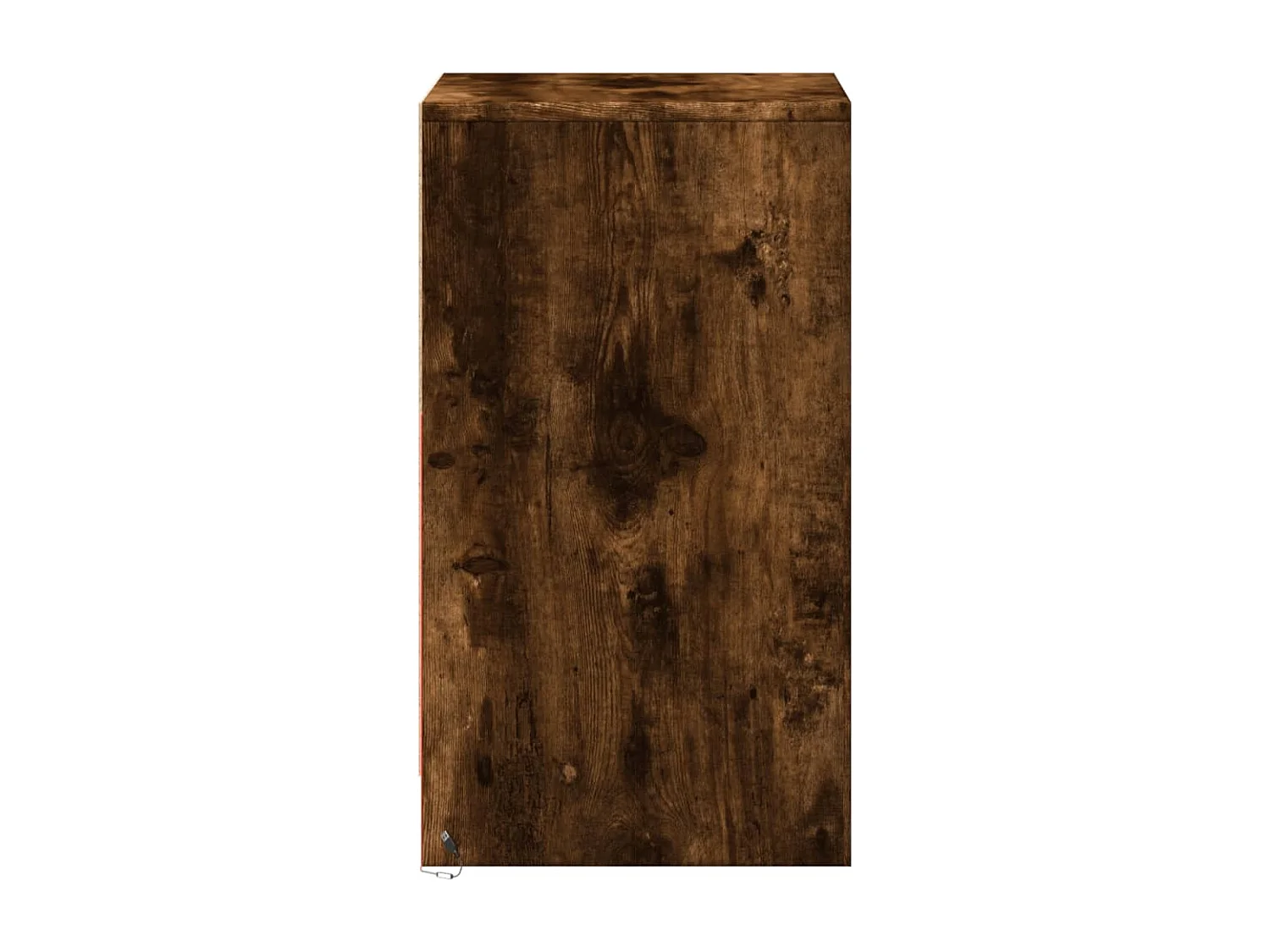 Table de chevet et lumières LED chêne fumé bois d'ingénierie