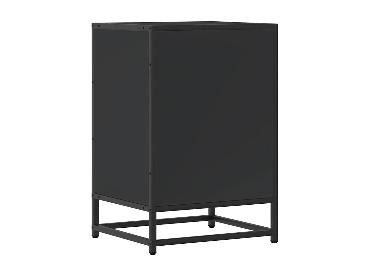 Mesa de cabeceira 40x34,5x60cm derivados de madeira preto metal