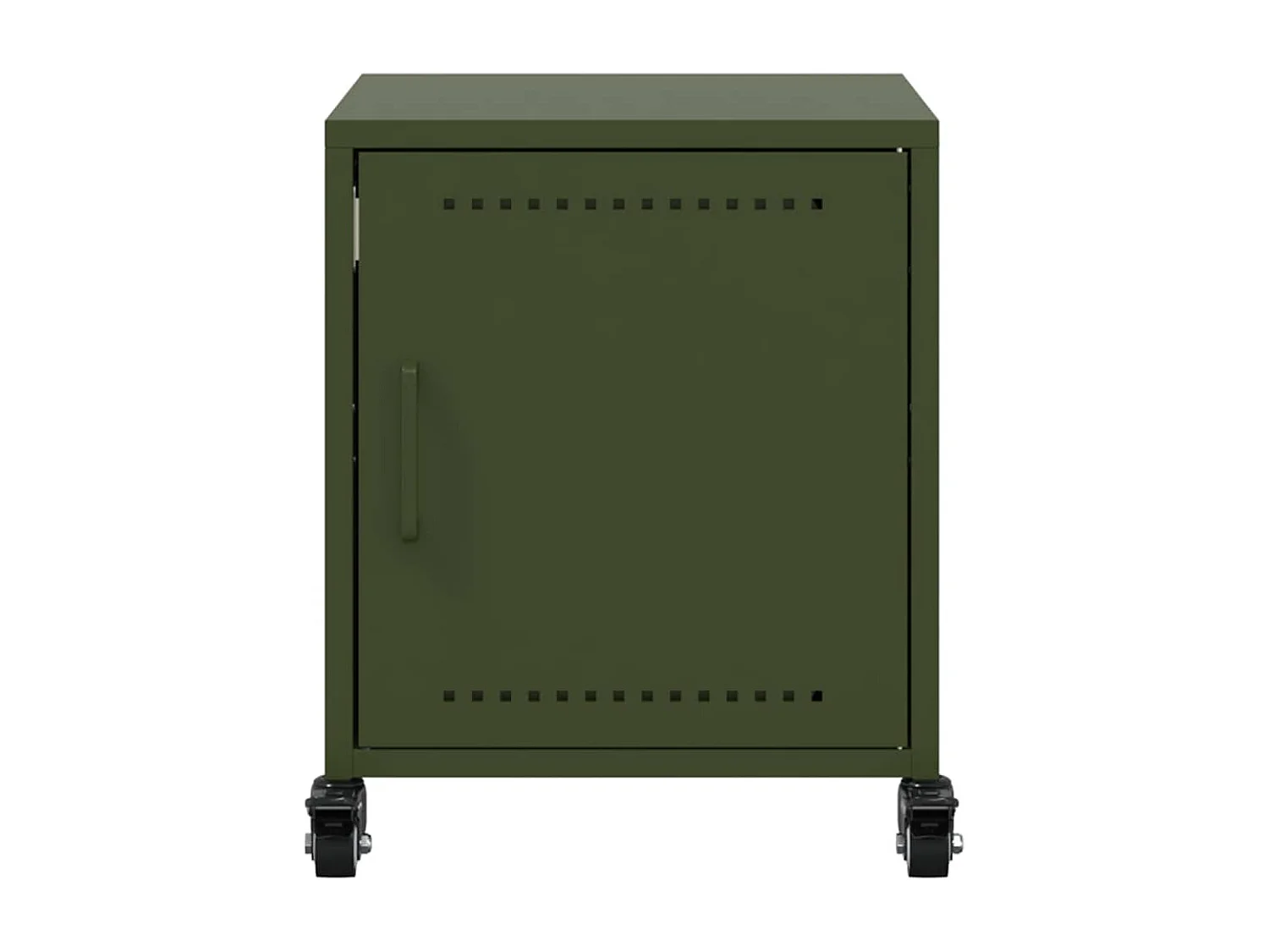 Tables de chevet 2 pièces vert olive 36x39x43,5 cm acier