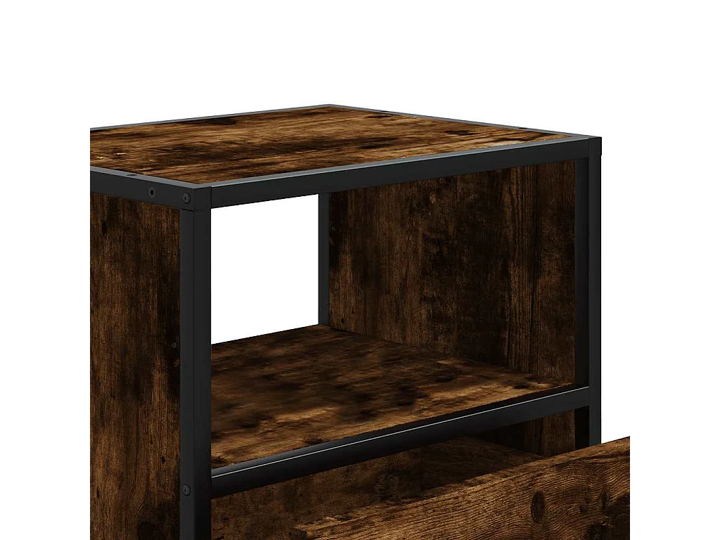 Table de chevet murale Chêne fumé 40x31x39,5 cm