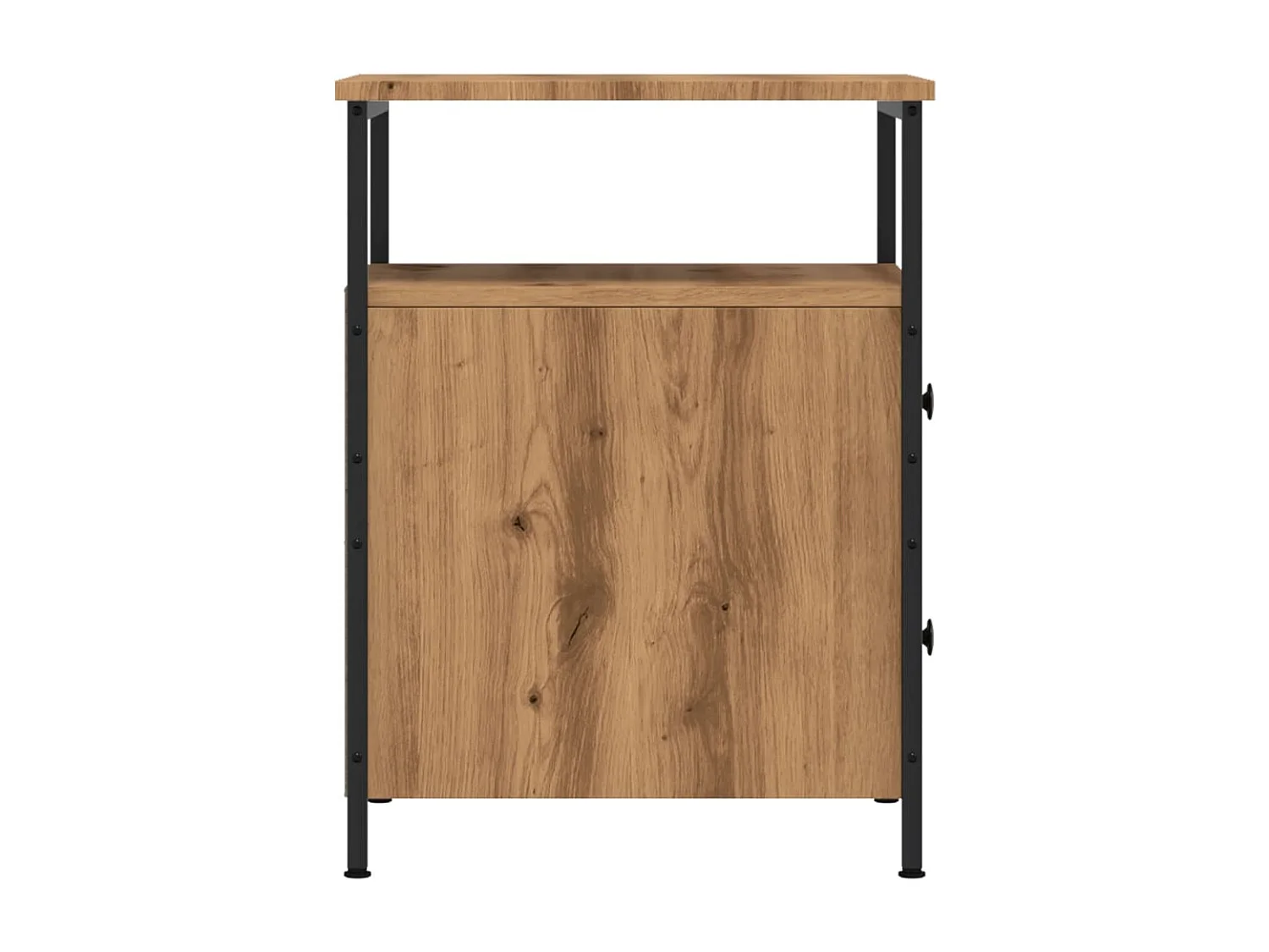 Table de chevet chêne artisanal 44x45x60 cm bois d'ingénierie