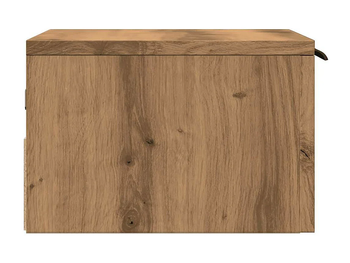 Mesa de cabeceira de parede 34x30x20 cm cor carvalho artisiano