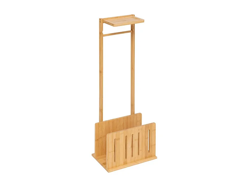 Dérouleur Papier WC Avec Réserve "Bambou" 82cm Naturel