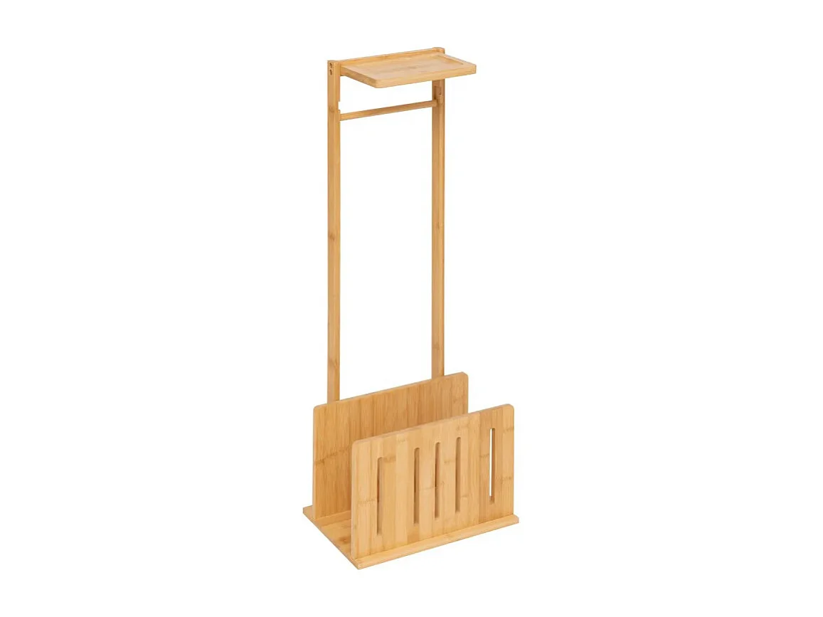 Dérouleur Papier WC Avec Réserve "Bambou" 82cm Naturel