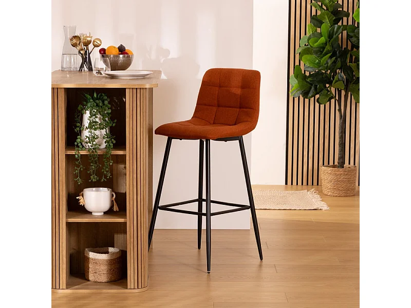 Lot de 2 Chaises de Bar "Sirac" 104cm Ambre