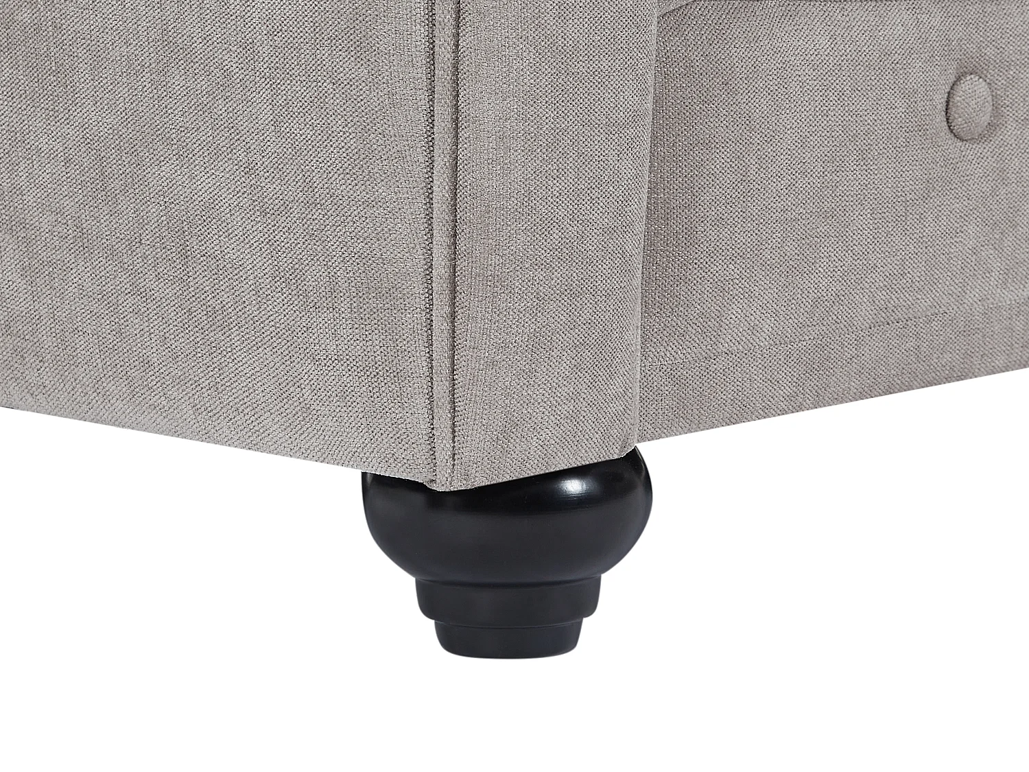 Fauteuil en tissu gris CHESTERFIELD