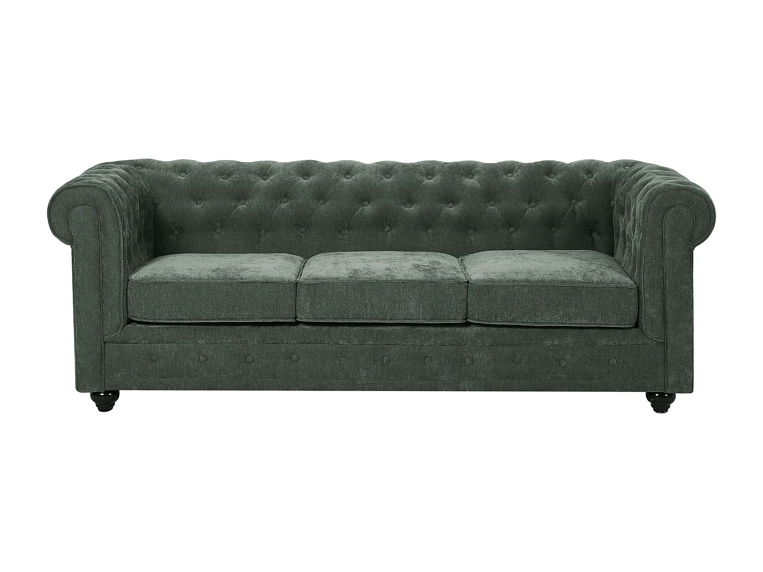 3-seters sofa i grønt stoff CHESTERFIELD